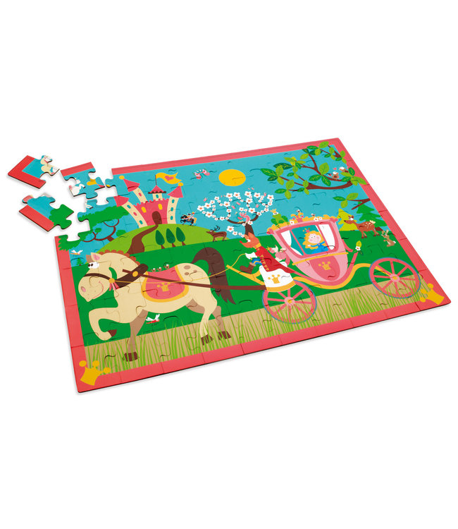 Scratch Scratch - Puzzel 60pcs: PRINSESSENKOETS 60x43.5cm, in doos diam.22xH12cm, 4+