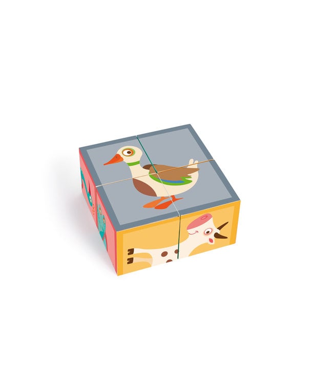 Scratch Scratch - Build&Play: BLOKKENPUZZEL Boerderij met 4 blokken 12x12x6cm, in karton, in doos, 18m+