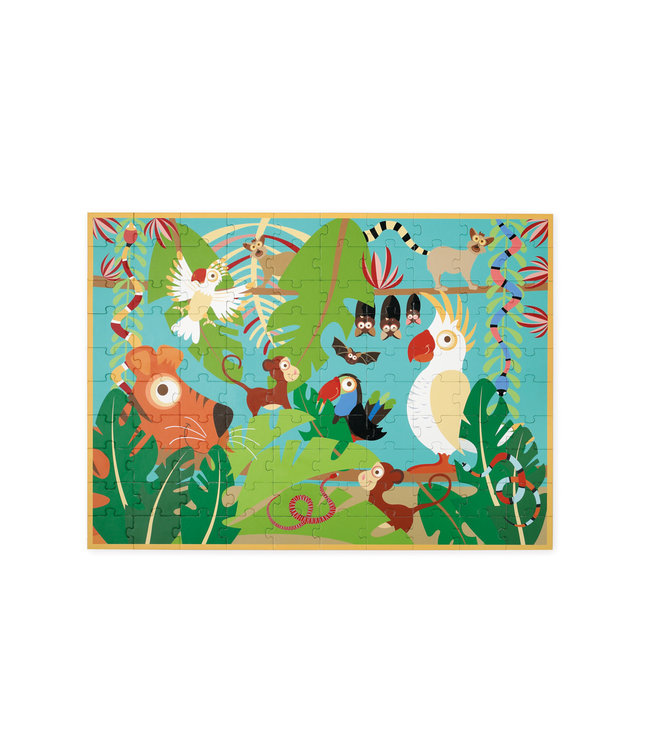 Scratch Scratch - Puzzel 100pcs: JUNGLE 60x43.5cm, in doos diam.26xH10cm, 5+