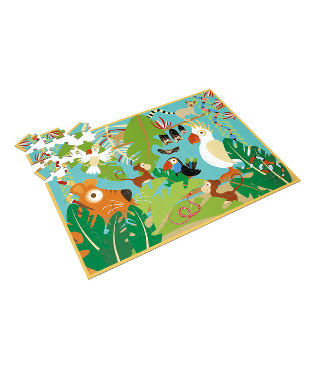 Scratch Scratch - Puzzel 100pcs: JUNGLE 60x43.5cm, in doos diam.26xH10cm, 5+