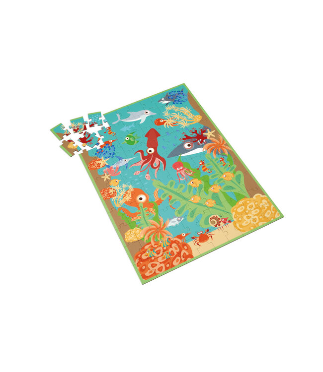 Scratch Scratch - Puzzel 100pcs: OCEAAN 43.5x60cm, in doos diam.26xH10cm, 5+