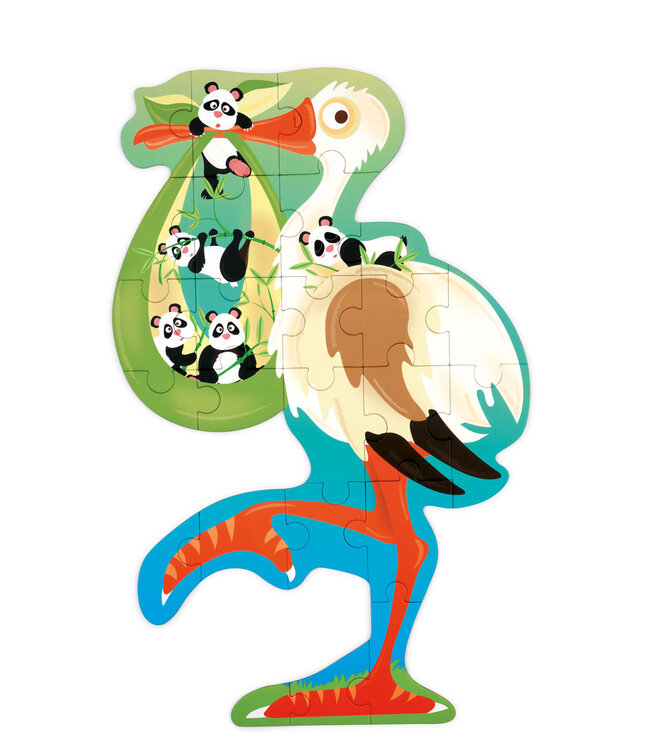 Scratch Scratch - Puzzel 24pcs: CONTOUR PUZZEL/OOIEVAAR 32.9x51.9x0.25cm, in vormendoos 26.6x22.5x6.5cm, 3+