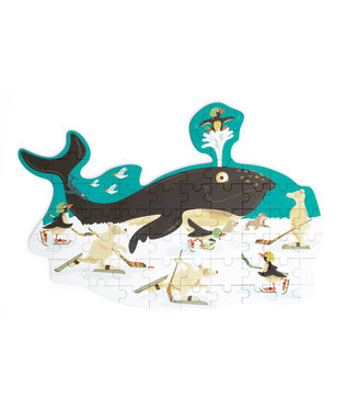 Scratch Scratch - Puzzel 60pcs: CONTOUR PUZZEL/WALVIS 61.7x41.9x0.25cm, in vormendoos 30x19.6x6.5cm, 4+