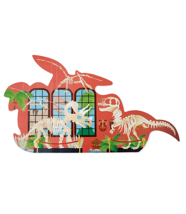 Scratch Scratch - Puzzel 2-zijdig 100pcs: DINO Skin&Bones 68x38x2.5cm, in vormendoos 31,5x20,6x6,5cm, 5+