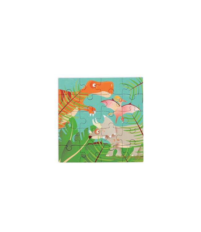 Scratch Scratch - Puzzel Magnetisch: MAGNETISCH PUZZELBOEK TO GO - DINOSAURUS 18x18x1.5cm (gesloten), 54x18x0.5cm (open), met 2 magnetische puzzels van 20 stuks, 3+