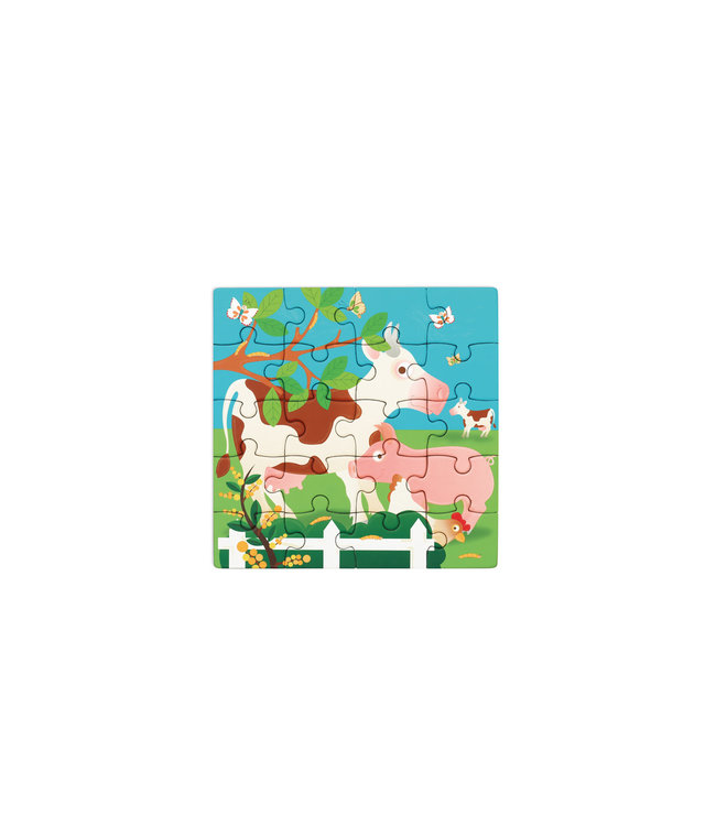 Scratch Scratch - Puzzel Magnetisch: MAGNETISCH PUZZELBOEK TO GO - BOERDERIJ 18x18x1.5cm (gesloten), 54x18x0.5cm (open), met 2 magnetische puzzels van 20 stuks, 3+