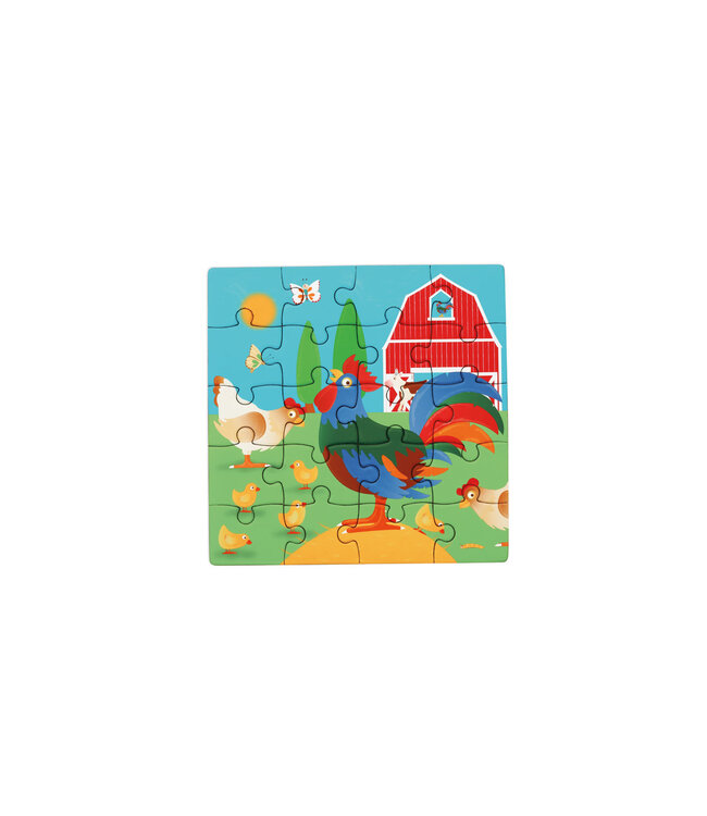 Scratch Scratch - Puzzel Magnetisch: MAGNETISCH PUZZELBOEK TO GO - BOERDERIJ 18x18x1.5cm (gesloten), 54x18x0.5cm (open), met 2 magnetische puzzels van 20 stuks, 3+