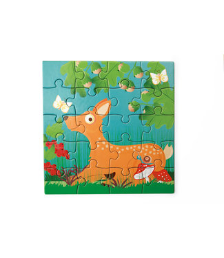 Scratch Scratch - Puzzel Magnetisch: MAGNETISCH PUZZELBOEK TO GO - BOSDIEREN 18x18x1.5cm (gesloten), 54x18x0.5cm (open), met 2 magnetische puzzels van 20 stuks, 3+