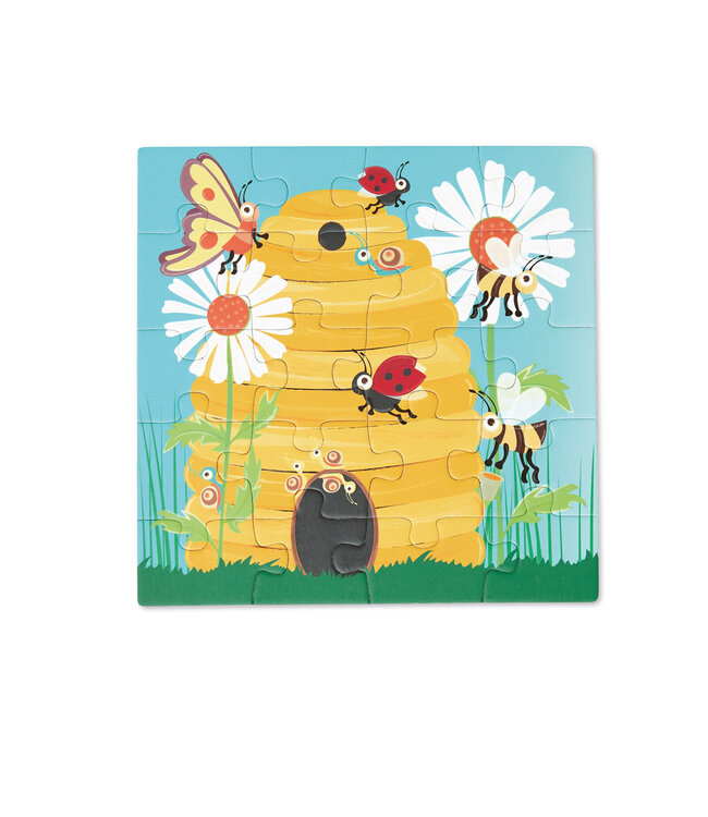 Scratch Scratch - Puzzel Magnetisch: MAGNETISCH PUZZELBOEK TO GO - FEEST IN DE TUIN 18x18x1.5cm (gesloten), 54x18x0.5cm (open), met 2 magnetische puzzels van 20 stuks, 3+