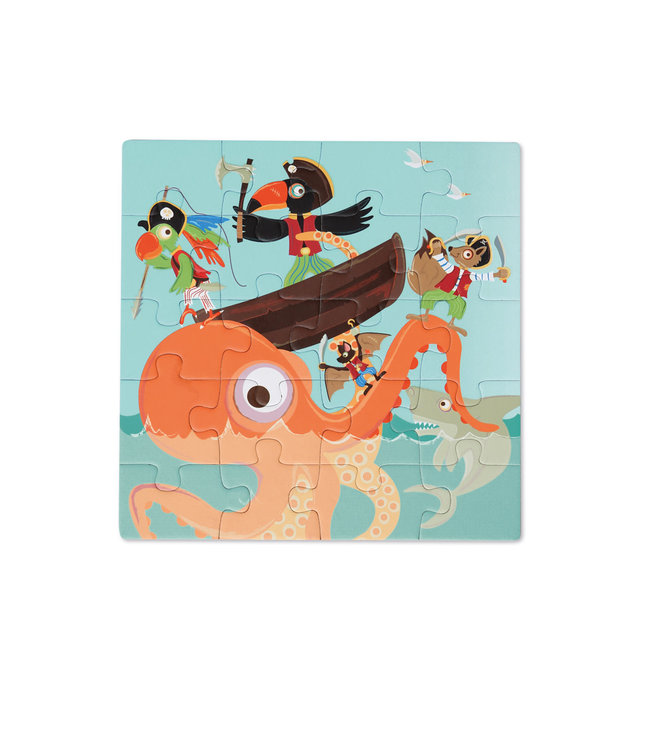 Scratch Scratch - Puzzel Magnetisch: MAGNETISCH PUZZELBOEK TO GO - PIRATEN 18x18x1.5cm (gesloten), 54x18x0.5cm (open), met 2 magnetische puzzels van 20 stuks, 3+