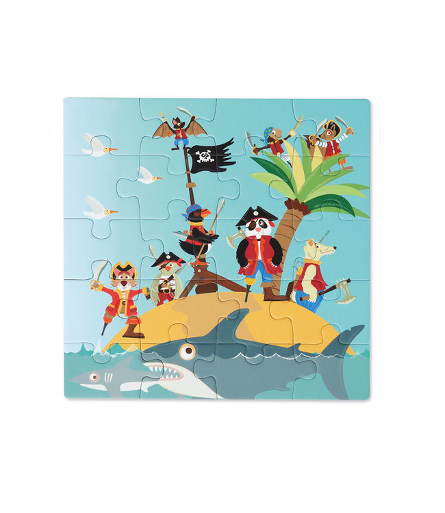 Scratch Scratch - Puzzel Magnetisch: MAGNETISCH PUZZELBOEK TO GO - PIRATEN 18x18x1.5cm (gesloten), 54x18x0.5cm (open), met 2 magnetische puzzels van 20 stuks, 3+