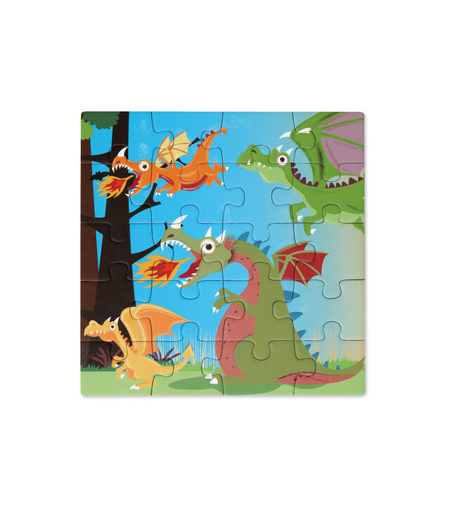 Scratch Scratch - Puzzel Magnetisch: MAGNETISCH PUZZELBOEK TO GO - DRAKEN 18x18x1.5cm (gesloten), 54x18x0.5cm (open), met 2 magnetische puzzels van 20 stuks, 3+