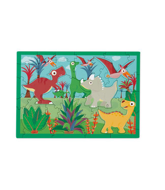 Scratch Scratch - PlayPuzzle 36pcs: 3D DINO 33x23,1cm, in ronde doos 20x20x4,5cm, 3+