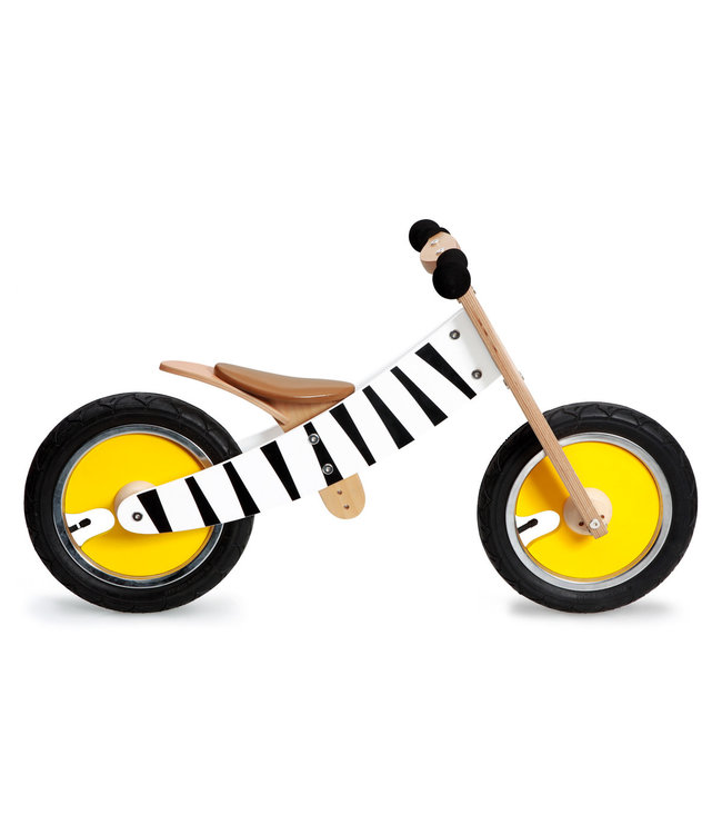 Scratch Scratch - Mobiliteit: BALANCE BIKE reversible - ZEBRA BASIL 83x57x40cm, meegroeifiets met omkeerbare kader om fiets geschikt te maken voor grotere kinderen (3+), met verstelbare zithoogte H29-45cm en begrensde sturing H52cm, in doos, 2+/3+
