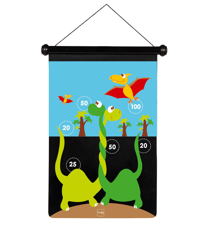 Scratch Scratch  - Active Play: MAGNETISCHE DARTS Dinosaurus 36x55cm, 2-zijdig bedrukt, in tube, 5+