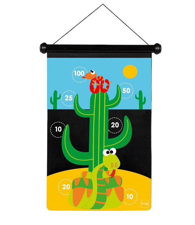 Scratch Scratch  - Active Play: MAGNETISCHE DARTS Slangen 36x55cm, 2-zijdig bedrukt, in tube, 5+