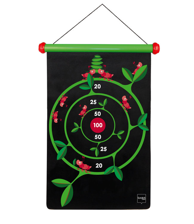 Scratch Scratch  - Active Play: MAGNETISCHE DARTS Jungle 36x55cm, 2-zijdig bedrukt, in tube, 5+