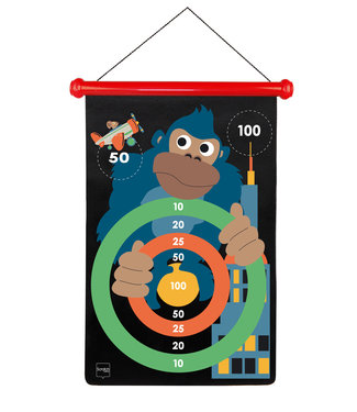 Scratch Scratch  - Active Play: MAGNETISCHE DARTS Monkeytown 36x55cm, 2-zijdig bedrukt, in tube, 5+