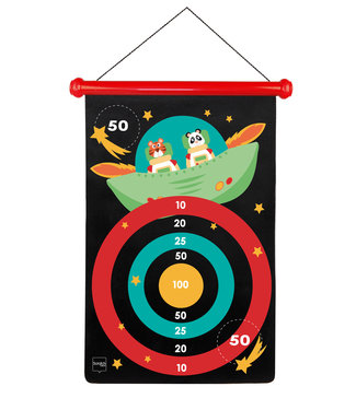 Scratch Scratch  - Active Play: MAGNETISCHE DARTS Astronaut 36x55cm, 2-zijdig bedrukt, in tube, 5+