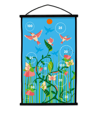 Scratch Scratch - Active Play: START TO DART Kolibries 38x60cm, 2-zijdig bedrukt, met 6 darts met zuignappen, in doos, 3+