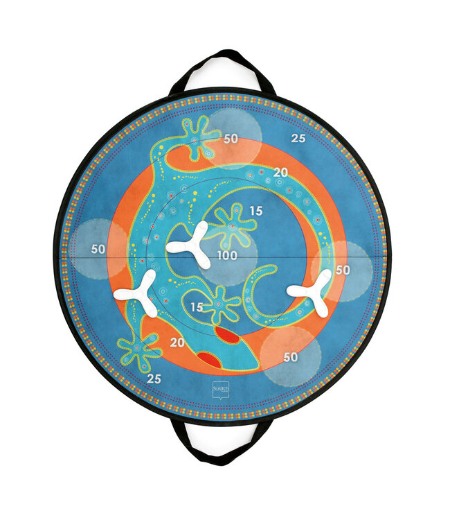 Scratch Scratch - Active Play: DISKER GAME magnetisch / Salamander diam.60cm, met 3 magnetische diskers, in doos 61x31x2cm, 3+