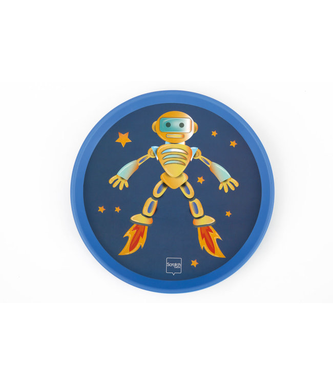 Scratch Scratch - Active Play: HAND-DISKER DUO / Robot diam.20cm, met 1 magnetische disker, in doos, 3+