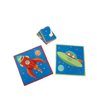 Scratch Scratch - Compact Game: SPACE RACE, in vormendoos 15.5x9.9x3.5cm, 4+