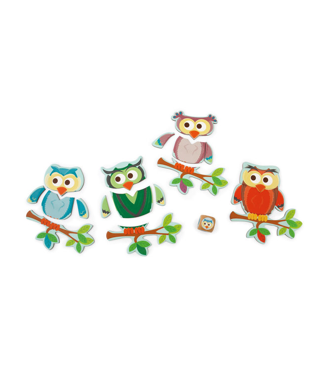 Scratch Scratch - Compact Game: OWL PUZZLING GAME, in vormendoos 12,5x14x3,5cm, 3+