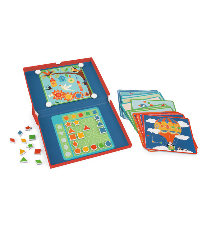 Scratch Scratch - EduLogic Box: COLOURS&SHAPES 25.5x23x2cm (gesloten), 25.5x38x2cm (open), magnetisch, met 20 uitdagingen, 5+