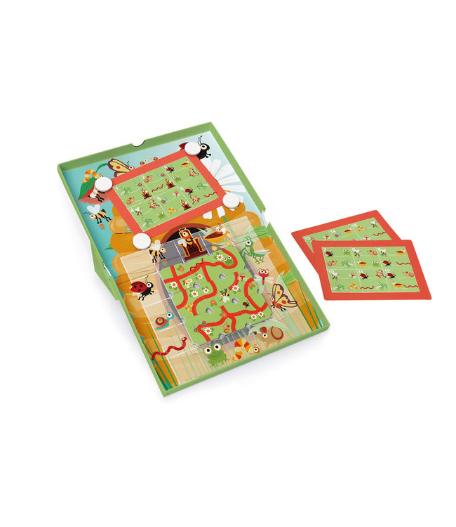 Scratch Scratch - EduLogic Box: GARDEN MAZE 25.5x23x2cm (gesloten), 25.5x38x2cm (open), magnetisch, met 20 uitdagingen en 2 niveaus, 5+