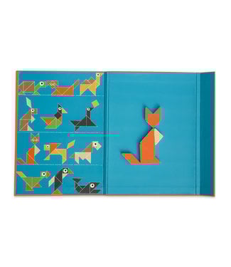 Scratch Scratch - EduLogic Book: TANGRAM DIEREN 18,2x25,6x1,3cm (gesloten), 51,5x25,6x1cm (open), magnetisch, 4+