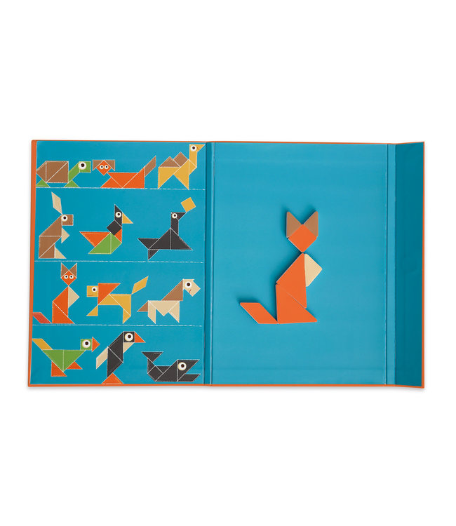 Scratch Scratch - EduLogic Book: TANGRAM DIEREN 18,2x25,6x1,3cm (gesloten), 51,5x25,6x1cm (open), magnetisch, 4+