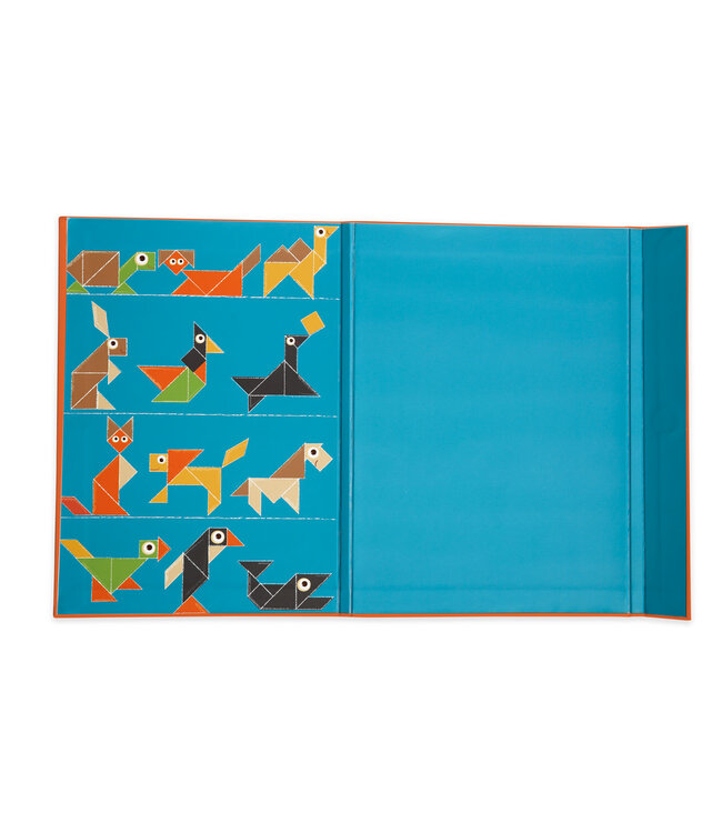 Scratch Scratch - EduLogic Book: TANGRAM DIEREN 18,2x25,6x1,3cm (gesloten), 51,5x25,6x1cm (open), magnetisch, 4+