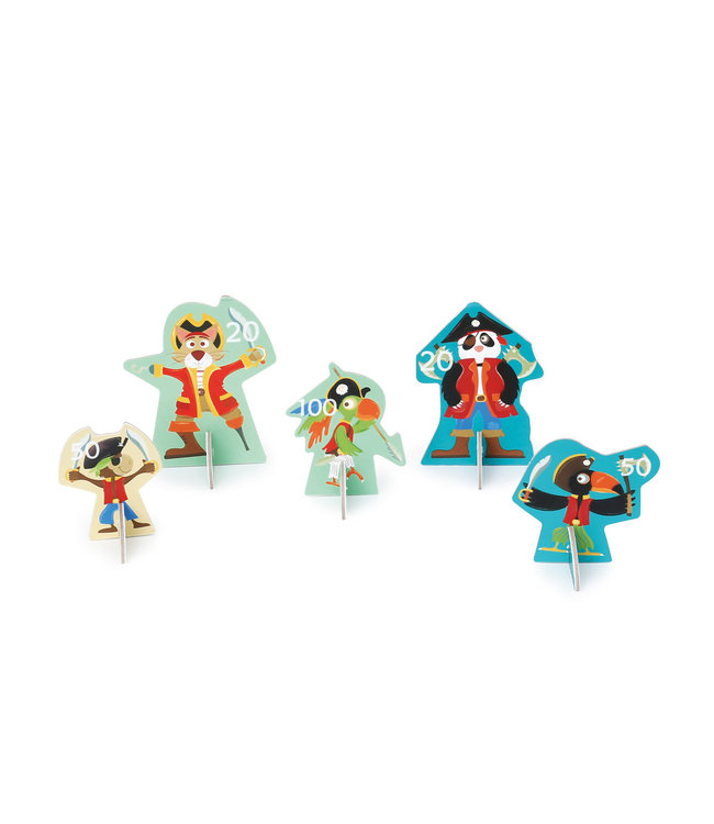 Scratch Scratch - Active Play: BLAASPIJP Piraten diam.3,5x42cm, met 5 piraten en 3 pijltjes diam.2x8,2cm, in doos 13x4,5x43cm, 5+