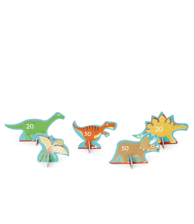 Scratch Scratch - Active Play: BLAASPIJP Dino diam.3,5x42cm, met 5 dinos en 3 pijltjes diam.2x8,2cm, in doos 13x4,5x43cm, 5+