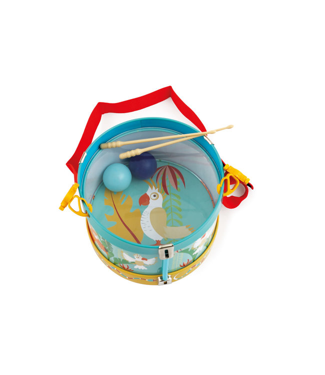 Scratch Scratch - Classics: TROMMEL / JUNGLE diam.18x13cm, in metaal, met verstelbare riem, in doos, 18m+