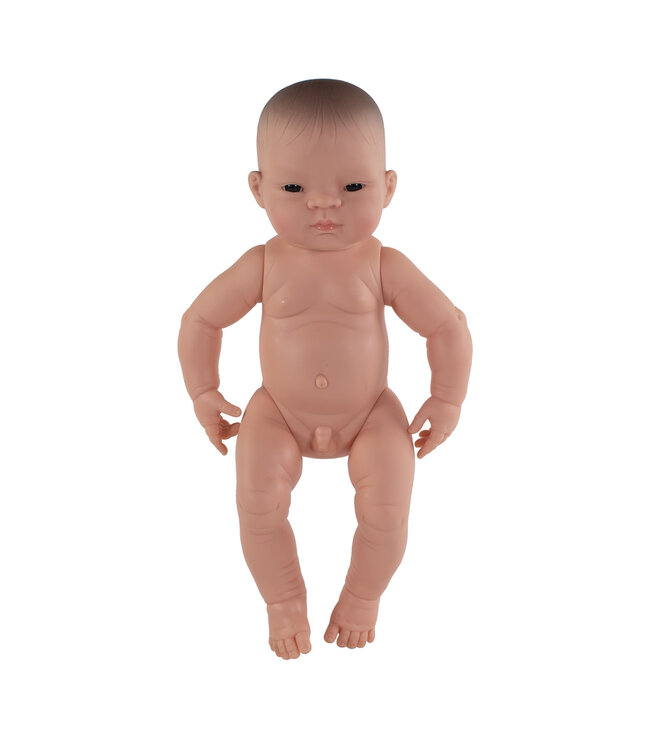 Miniland Miniland - BABYPOP AZIATISCHE JONGEN 40cm, met vanillegeur, waterdicht,  anatomisch correct, in vinyl. Made in Spain, 10m+