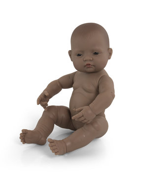 Miniland Miniland - BABYPOP LATIJNS-AMERIKAANS MEISJE 40cm, met vanillegeur, waterdicht,  anatomisch correct, in vinyl. Made in Spain, 10m+