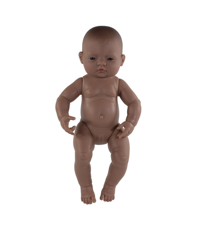Miniland Miniland - BABYPOP LATIJNS-AMERIKAANS MEISJE 40cm, met vanillegeur, waterdicht,  anatomisch correct, in vinyl. Made in Spain, 10m+