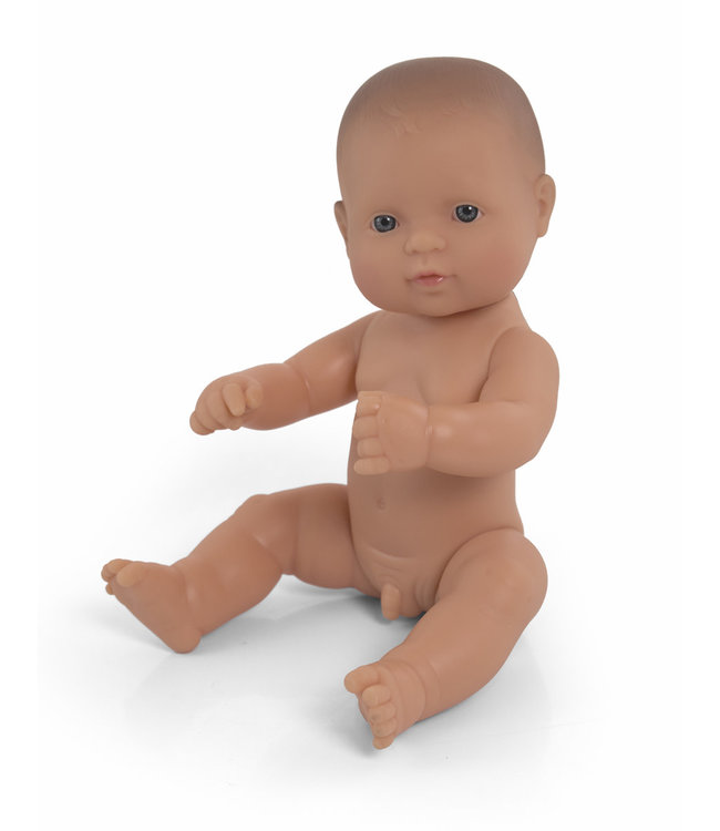 Miniland Miniland - BABYPOP EUROPESE JONGEN 32cm, met vanillegeur, waterdicht, anatomisch correct, in vinyl. Made in Spain, 10m+