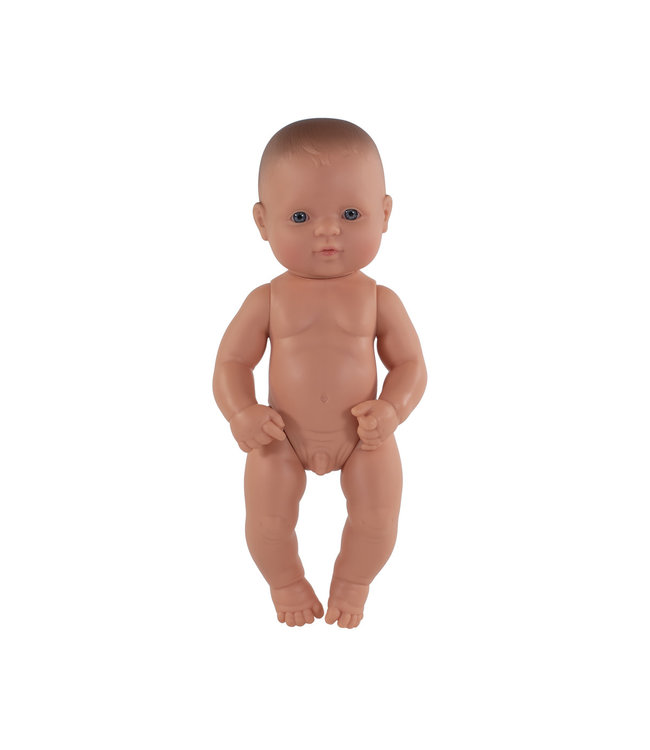 Miniland Miniland - BABYPOP EUROPESE JONGEN 32cm, met vanillegeur, waterdicht, anatomisch correct, in vinyl. Made in Spain, 10m+