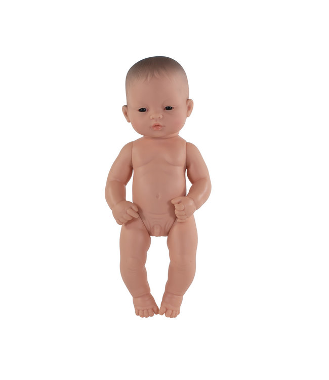 Miniland Miniland - BABYPOP AZIATISCHE JONGEN 32cm, met vanillegeur, waterdicht, anatomisch correct, in vinyl. Made in Spain, 10m+