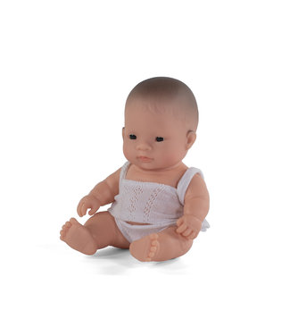 Miniland Miniland - BABYPOP AZIATISCHE JONGEN 21cm, met vanillegeur, waterdicht, anatomisch correct, in vinyl, in geschenkdoos. Made in Spain, 10m+