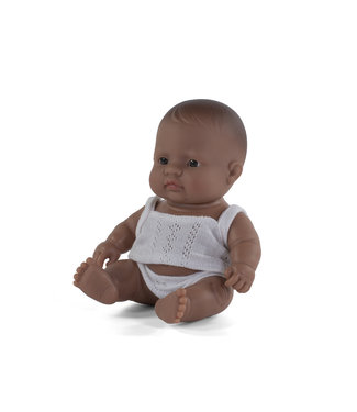 Miniland Miniland - BABYPOP LATIJNS-AMERIKAANSE JONGEN 21cm, met vanillegeur, waterdicht, anatomisch correct, in vinyl, in geschenkdoos. Made in Spain, 10m