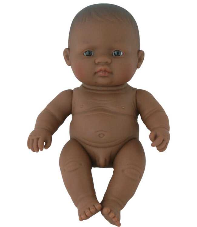 Miniland Miniland - BABYPOP LATIJNS-AMERIKAANSE JONGEN 21cm, met vanillegeur, waterdicht, anatomisch correct, in vinyl, in geschenkdoos. Made in Spain, 10m