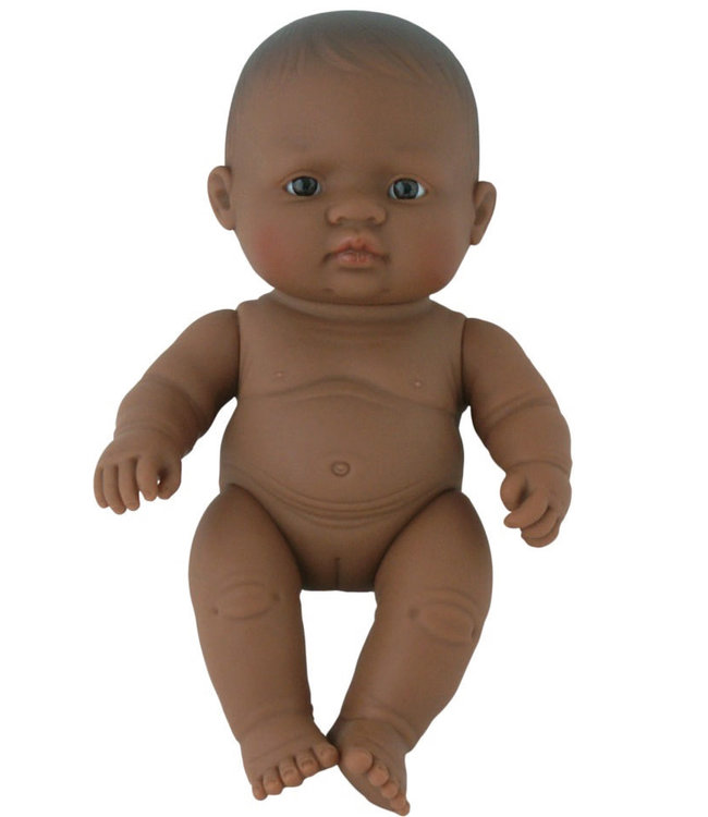 Miniland Miniland - BABYPOP LATIJNS-AMERIKAANS MEISJE 21cm, met vanillegeur, waterdicht, anatomisch correct, in vinyl, in geschenkdoos. Made in Spain, 10m+