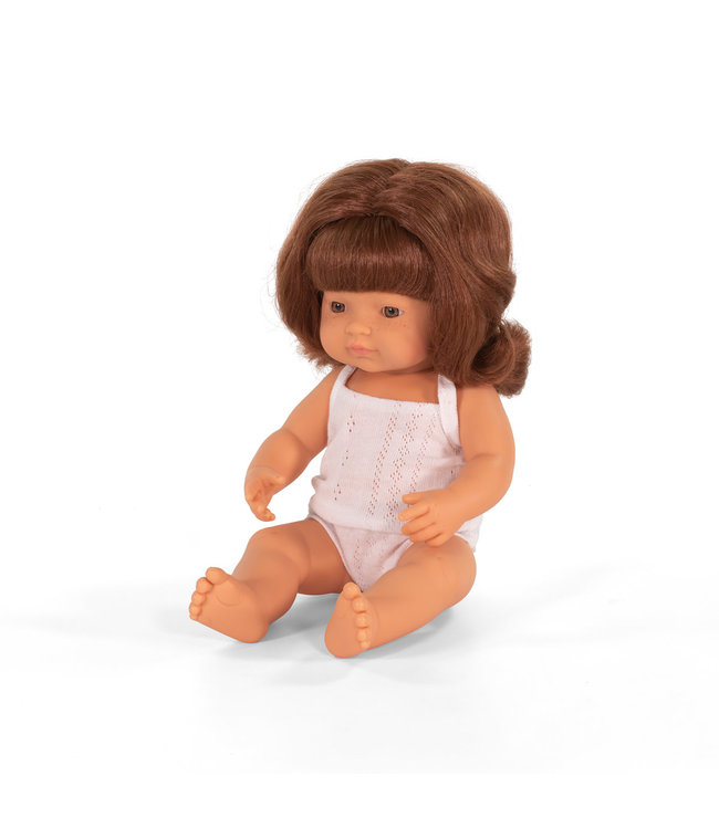 Miniland Miniland - POP ROODHARIG EUROPEES MEISJE 38cm, met vanillegeur, waterdicht, anatomisch correct, in vinyl, in geschenkdoos. Made in Spain, 10m+