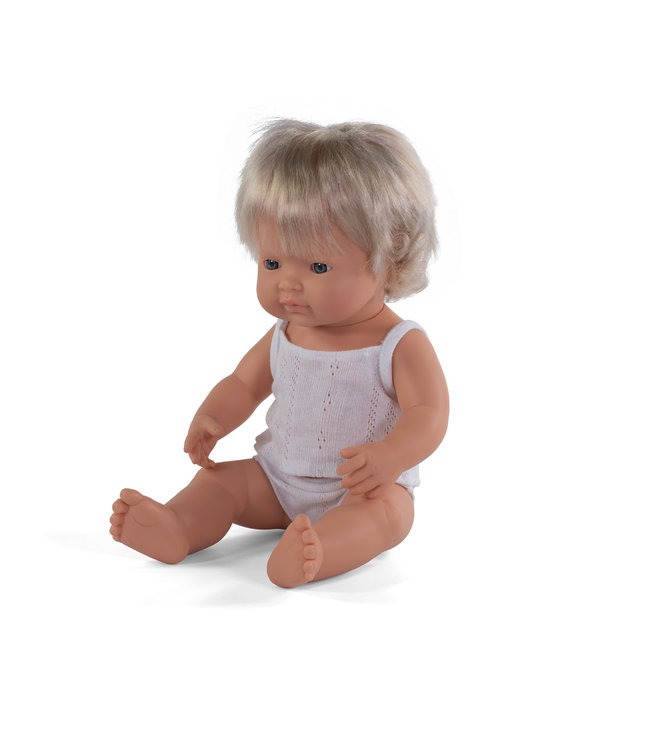 Miniland Miniland - POP EUROPEES MEISJE 38cm, met vanillegeur, waterdicht, anatomisch  correct, in vinyl, in geschenkdoos. Made in Spain, 10m+