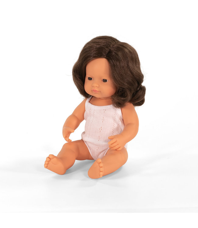Miniland Miniland - POP BRUINHARIG EUROPEES MEISJE 38cm, met vanillegeur, waterdicht, anatomisch correct, in vinyl, in geschenkdoos. Made in Spain, 10m+
