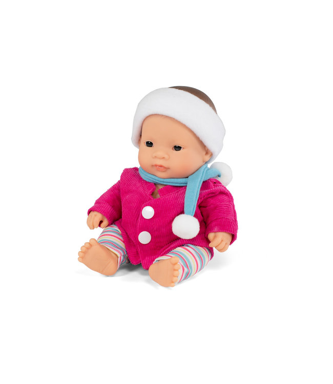 Miniland Miniland - BABYPOP AZIATISCH MEISJE met KLEERTJES 21cm, met vanillegeur, waterdicht, anatomisch correct, in vinyl, in geschenkdoos. Made in Spain,